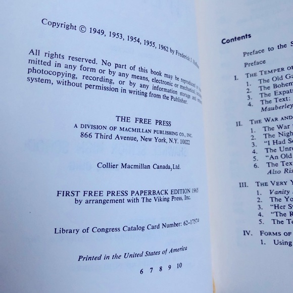 THE 20S American Writing in Postwar Decade by Frederick J. Hoffman Vintage Book - Picture 6 of 13